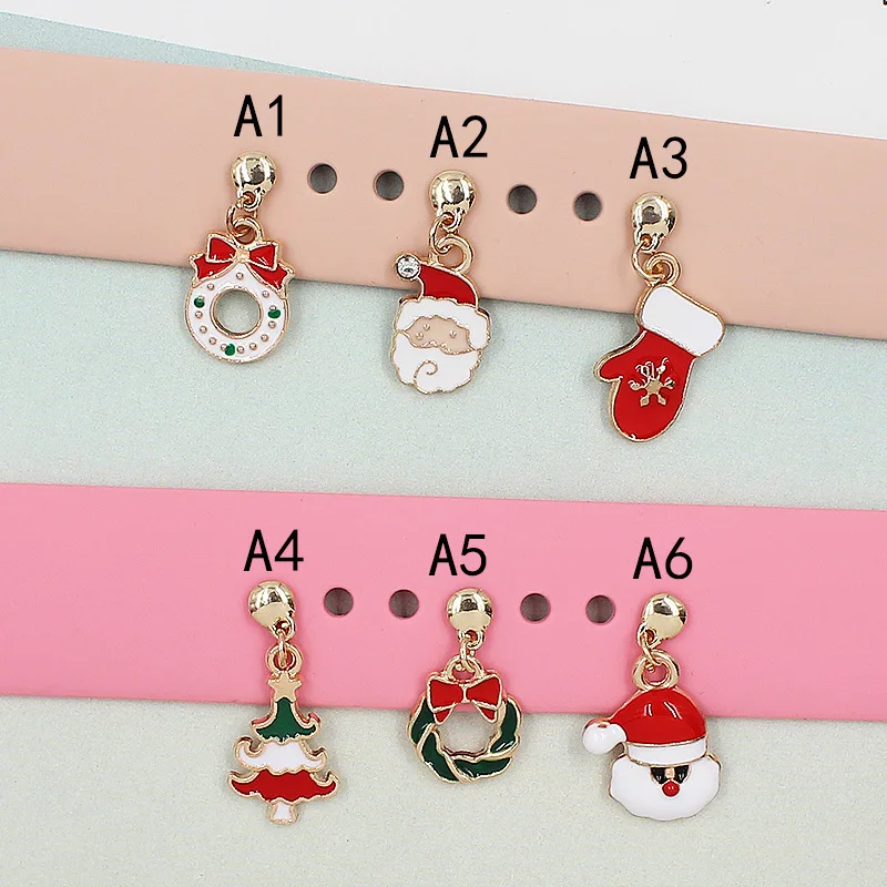 Christmas Decoration For Apple watch band Silicone Bracelet Accessories Jewelry Charms for iWatch 10 se/Galaxy watch 7 6 Straps