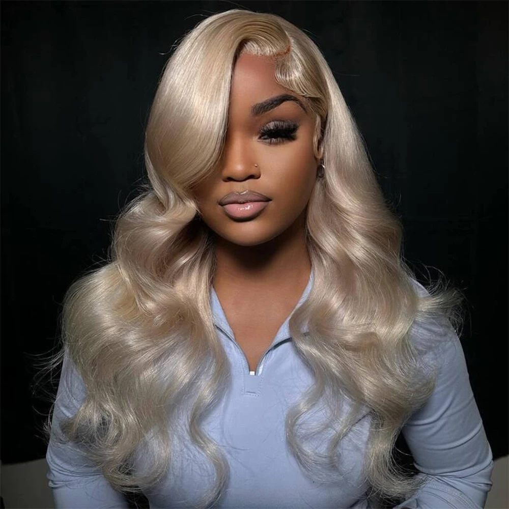 

13x4 13x6 HD Transparent 613 Lace Frontal Wig Honey Blonde Color Brazilian Raw Body Wave Lace Front Human Hair Wig For Women