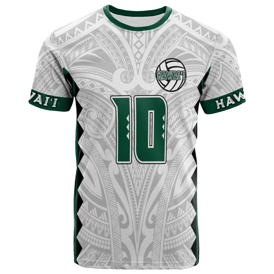 

Hawaiian Supporter Polinusia Tattoo Men's Volleyball Top Hawaii Custom Personalized T -Shirt Football Jersey