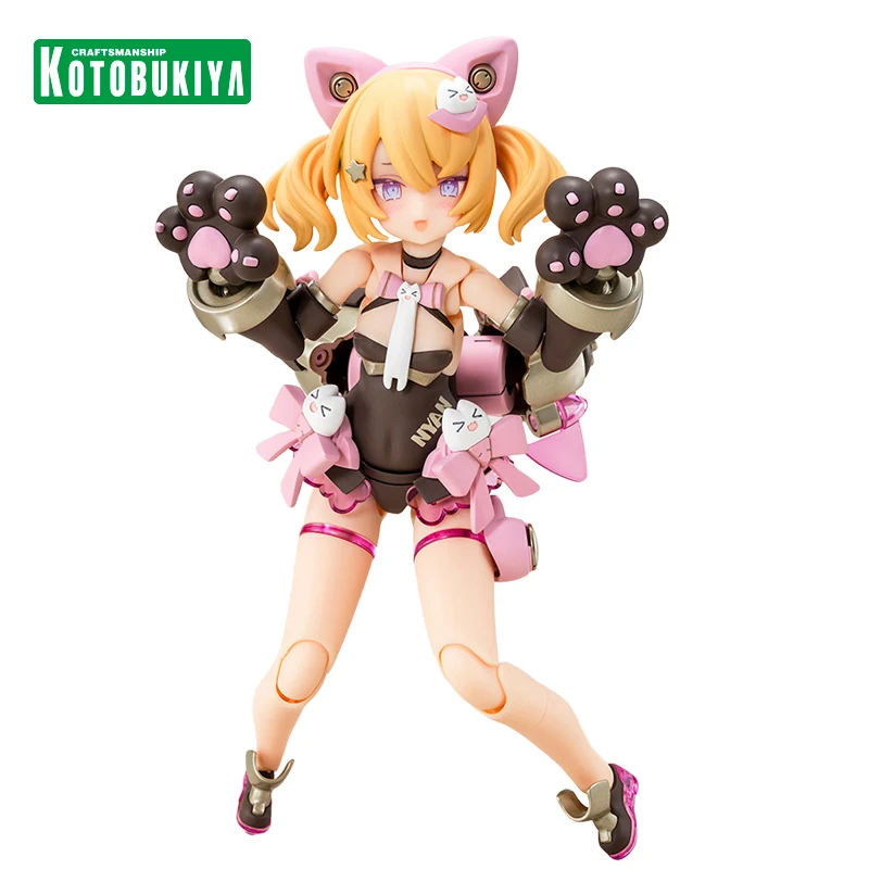 

Genuine Kotobukiya MEGAMI DEVICE PUNI MOFU Black Cat KP801 Original Action Figure Collectible Model Statuette Toys Ornament Gift