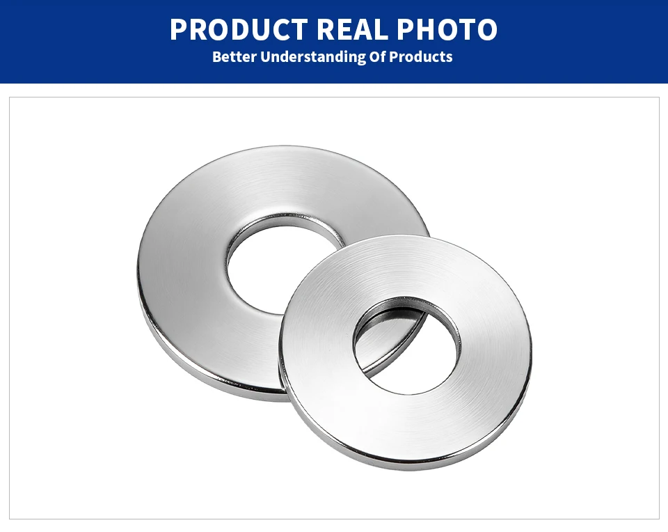 DIN9021 Große Flache Unterlegscheiben aus 304 Edelstahl Metall-Dichtungsscheiben M2.5 M3 M4 M5 M6 M8 M10 M12 M14 M16 M20 – Detail 6