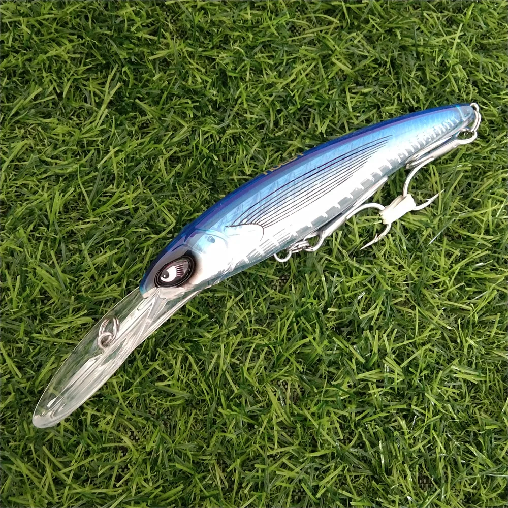 Noeby 2 stücke 47g 94g Tiefe Tauchen Große Minnow Köder Künstliche Wobbler Harten Köder Crankbait Meer Bass hecht Barsch Angelgerät – Detail 18