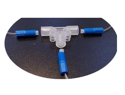 سائل دقيق مع صمام 2 طريقة 3 طرق داخل وخارج Luer PEEK موصل PDMS رقاقة زجاجية مجموعة توصيل أنبوب ناعم وصلب