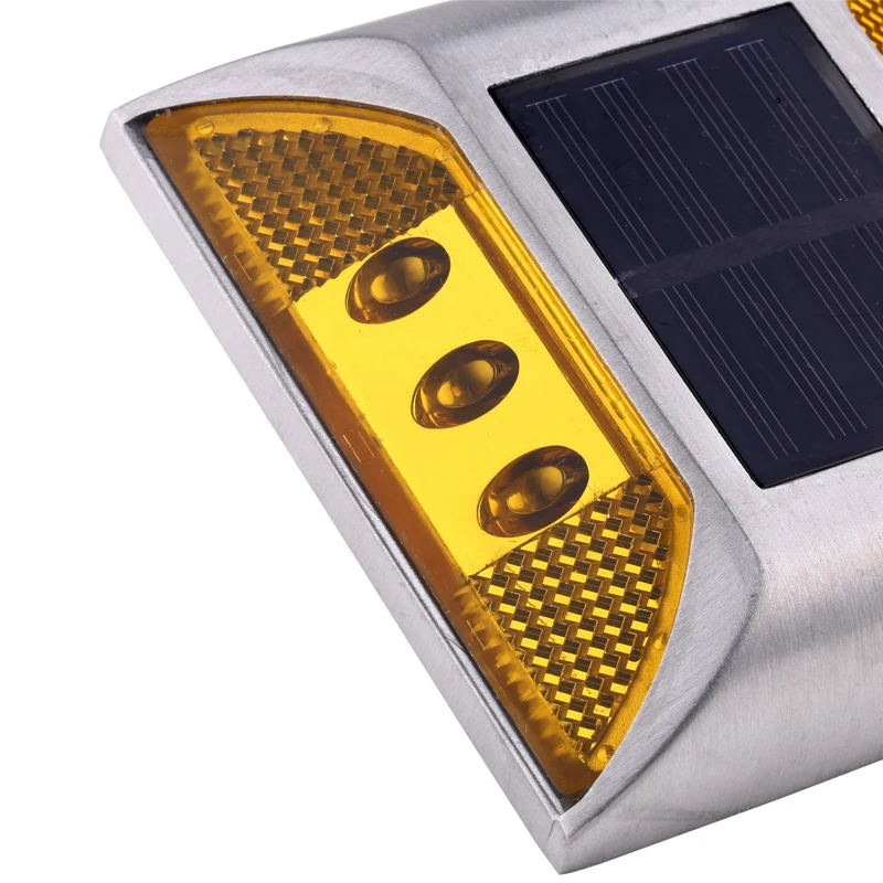 Aluminum Waterproof LED Solar Powered Road Stud Light road Reflective Ground Light Warning Light House Garden Corridor Fig