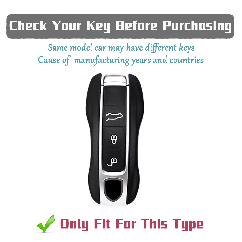 Soft TPU Key Fob Case for Porsche Cayenne Macan Panamera 971 - Fits 4 GTS Turbo 4S Protective Shell Keychain Accessory