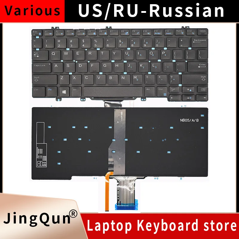 US/RU Russian Keyboard For DELL E5280 E7280 E7380 E7220 Latitude 5290 7290 7380 7389 7390 5288 5289 E7390 E7290 E5290