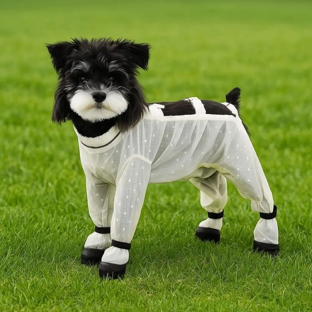 رقيقة تنفس الكلب بذلة عاكسة قطاع لينة الكلب السراويل غطاء للقدم سهلة التنظيف قابل للتعديل الحيوانات الأليفة الغبار السراويل في الهواء الطلق #2