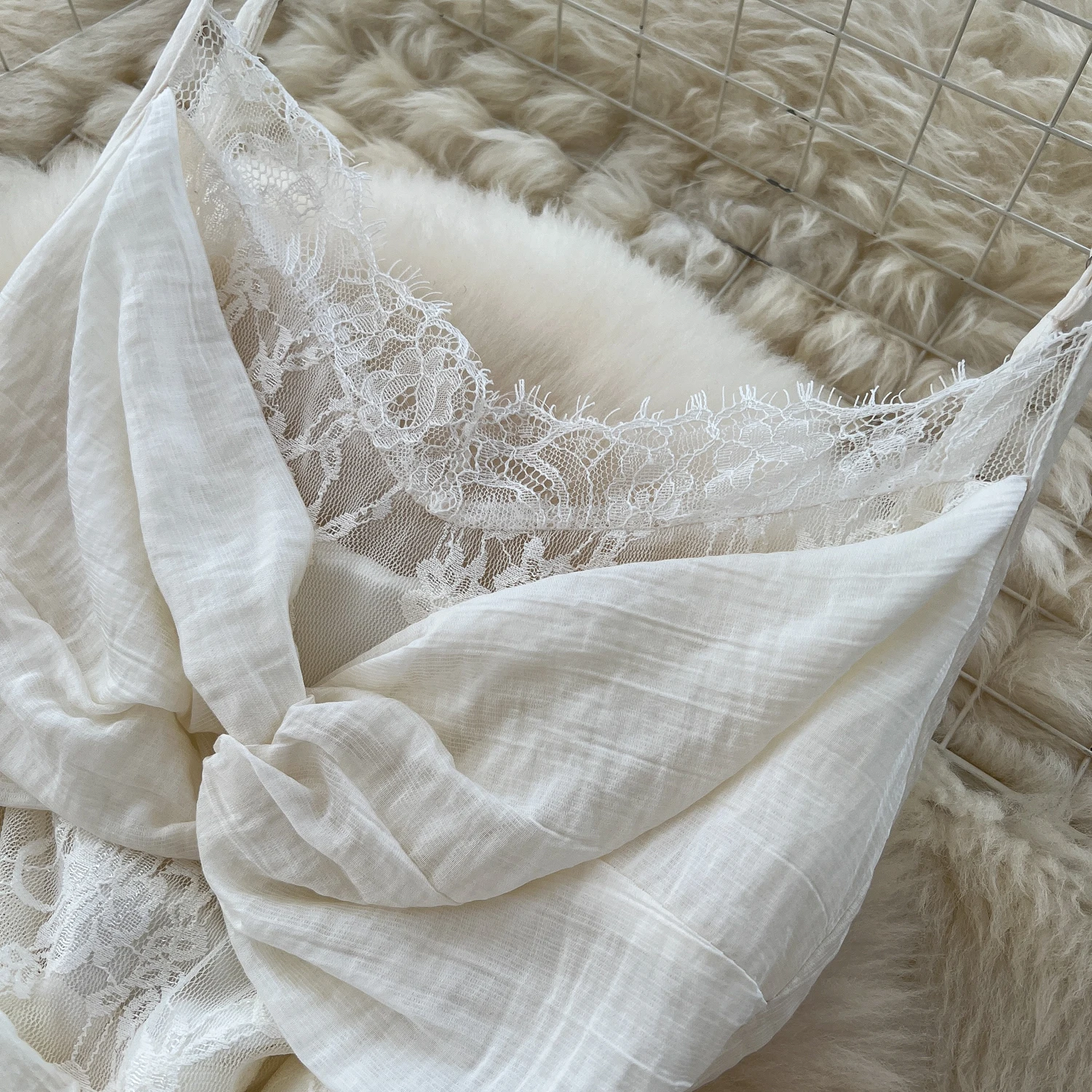 Chic vintage in pizzo impiombato sottile Elegante fata moda coreana Boho Prendisole abbigliamento donna Abito lungo