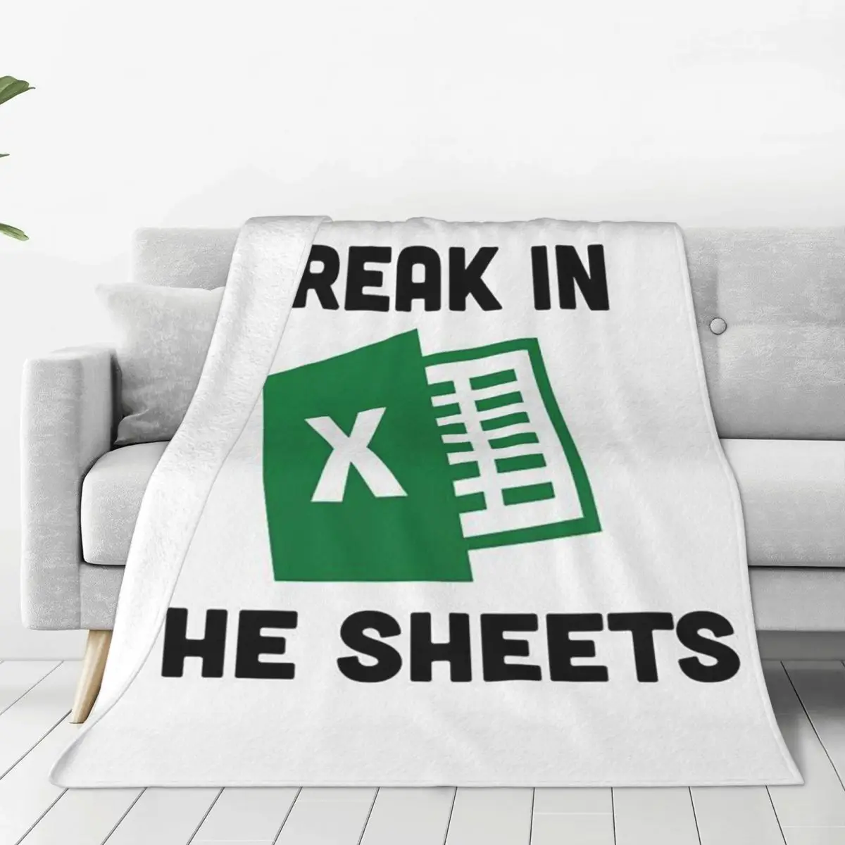 Freak In The Sheets Funny Spreadsheet Excel Blanket Soft Warm Flannel Throw Blanket Cover for  Living room Picnic Travel Couch