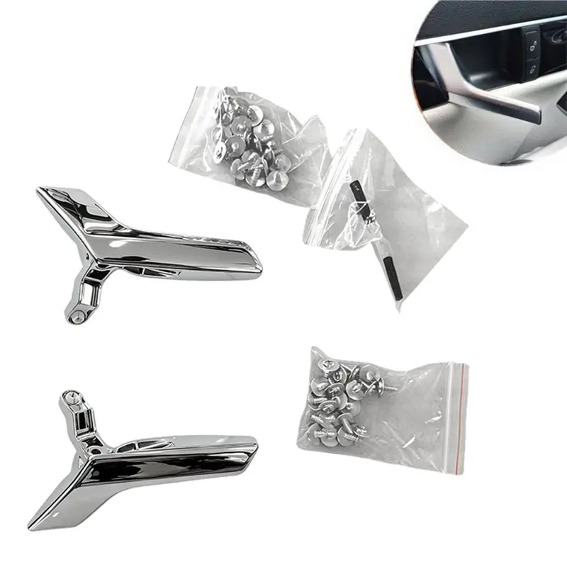 AS57-Chrome Inner Door Handle Opener Buckle 1 Pair 2047201171 A2047202763 For C-Class W204 GLK X204 08- 15 2047202