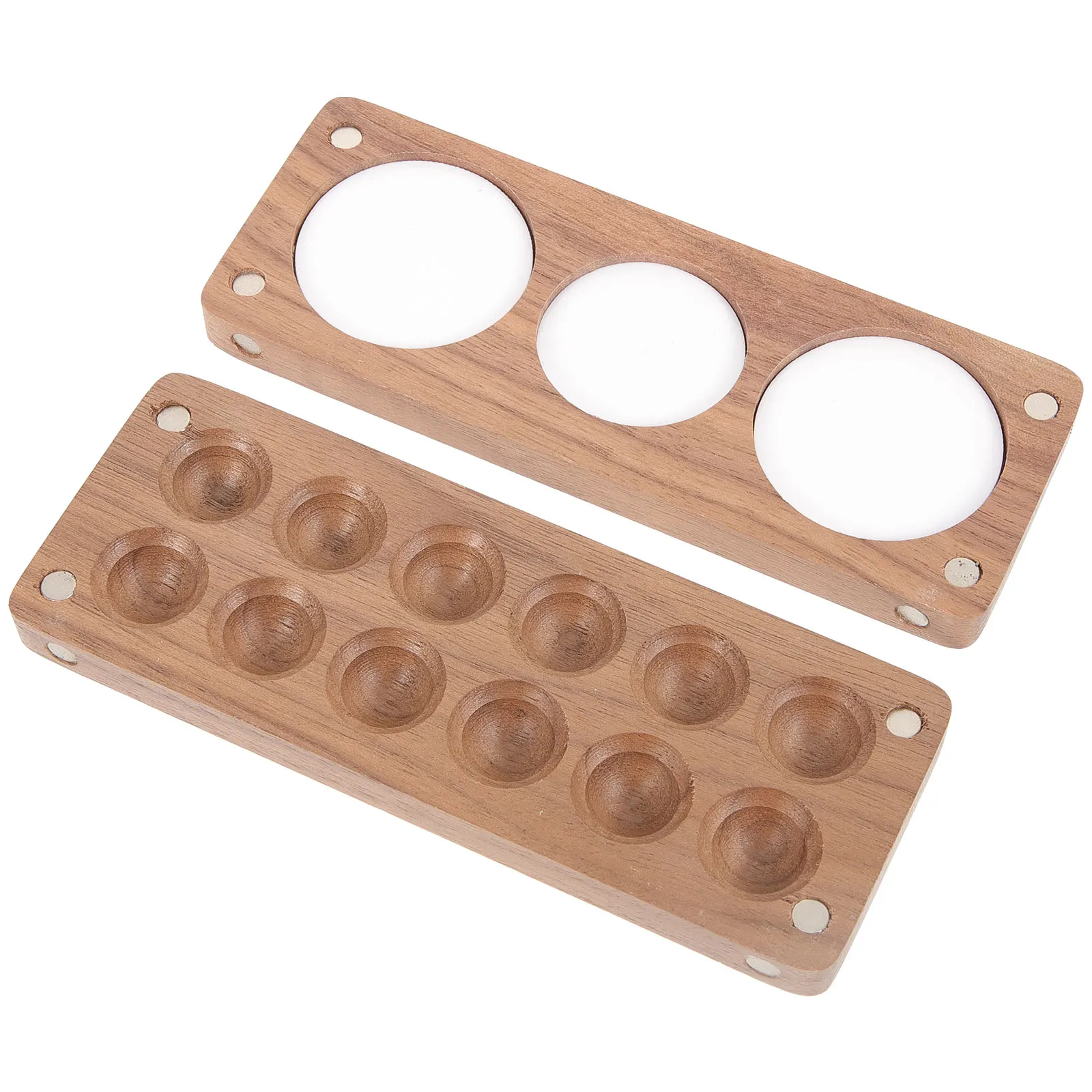 

Wooden Watercolor Palette Empty Paint Box for Travel Outdoor Sketching 12 Color Spaces Portable Mini Tool Parts