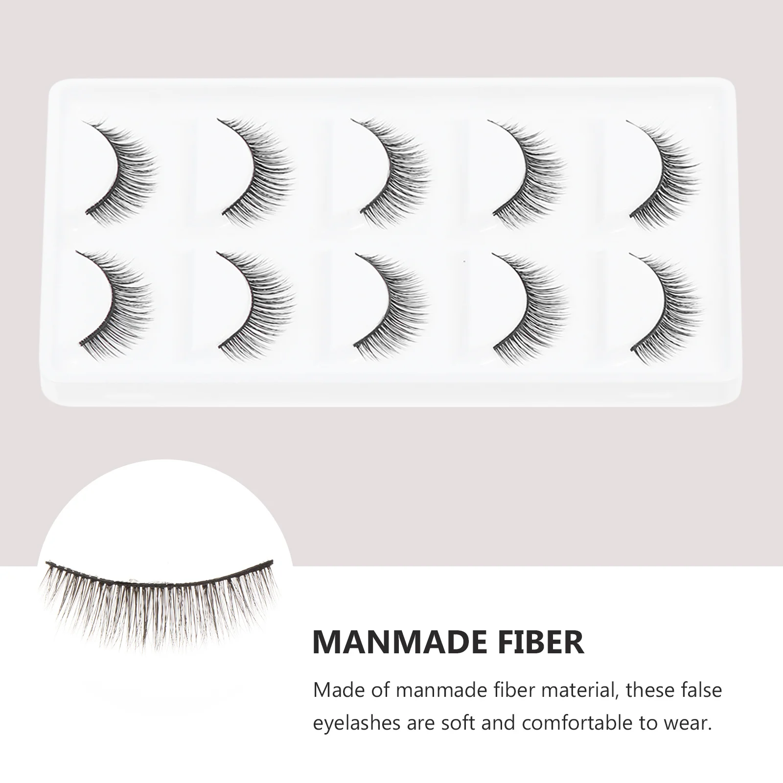 Ciglia finte 5 paia di ciglia spesse in fibra densa Estensione trucco naturale per ciglia ricci da palcoscenico quotidiano per matrimoni