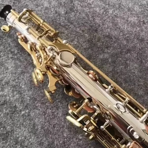 Yeni varış 1100sgq jüpıter soprano saksafon düz bölünmüş nikel kaplama gümüş, b düz, yazılı standart caz enstrüman 6 Büyük satış, tenor saksafon, soprano doğrudan jüpiter'e - №4