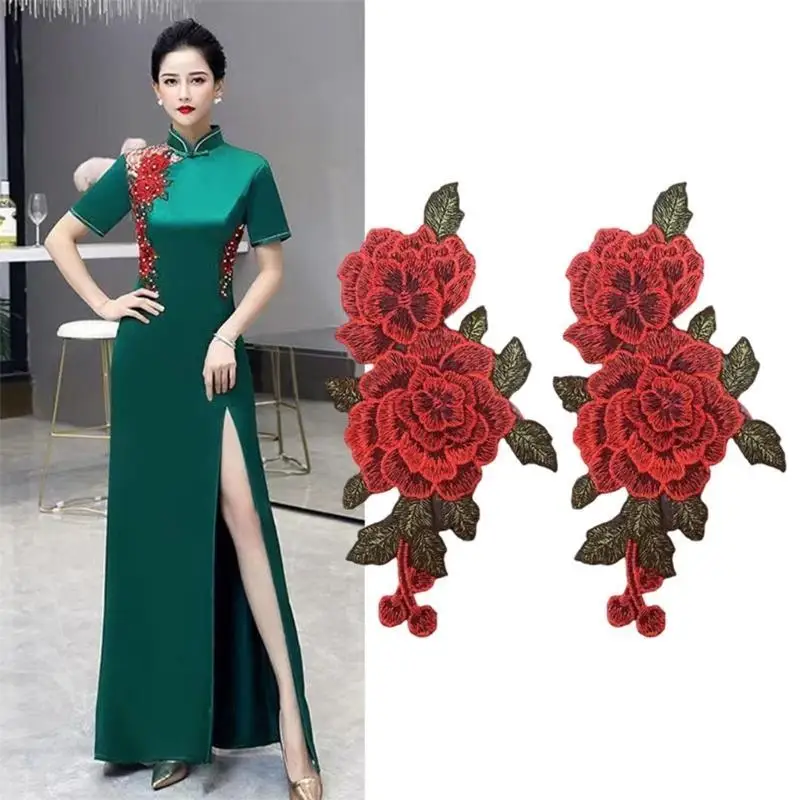 

39BD нашивки для шитья с этническими цветами для свадебных платьев, нашивки с аппликациями на свадебное платье, декоративная