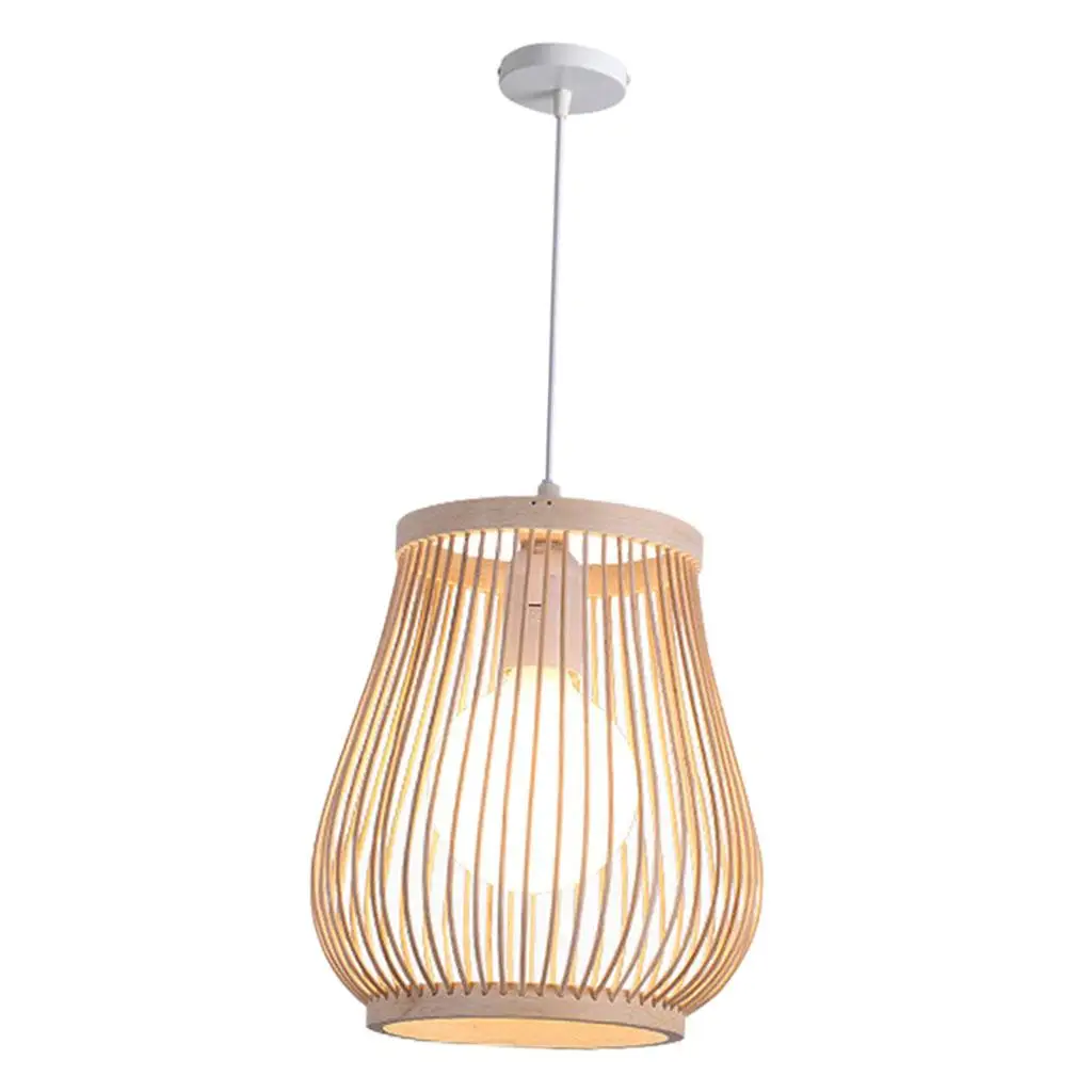 Restaurants Bamboo Woven Lampshade Pendant Light Lamp Shade Hotel Decoration
