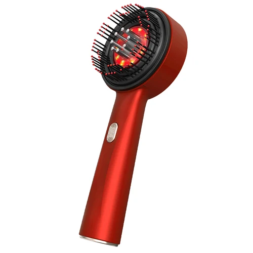Imagen 2 del producto Peine de masaje eléctrico con vibración, terapia de luz roja, cepillo para el cuero cabelludo, crecimiento del cabello, aplicador de aceite líquido antipérdida, cuidado del cabello