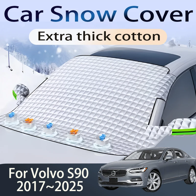 Car Cover For Volvo S90 2017~2025 Upgrade Front Windshield Snow Ice Shield Protector Window Shade Cover Car Exterior Accessorie