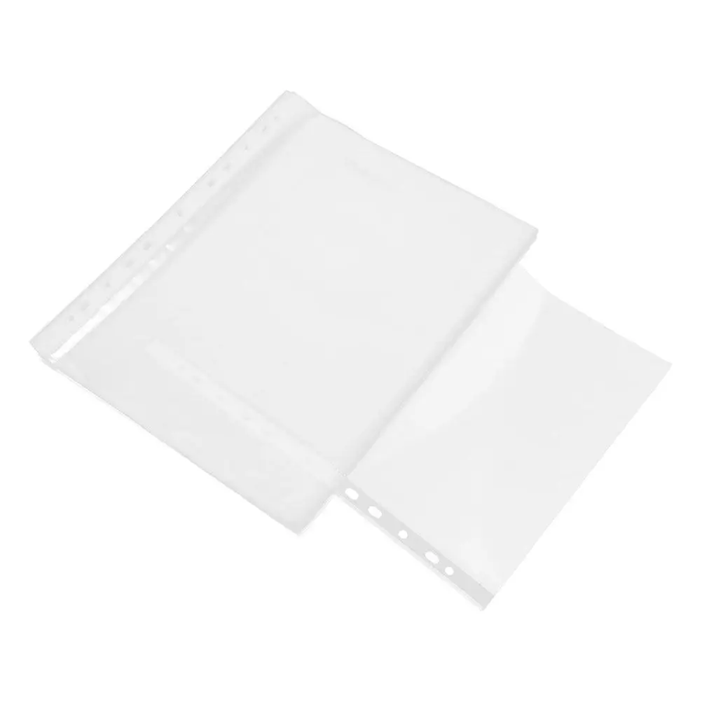 100pcs-binder-sleeves-transparent-heavy-duty-page-protectors-for-a4-document-photo-paper-certificates-recipes-school-office-use