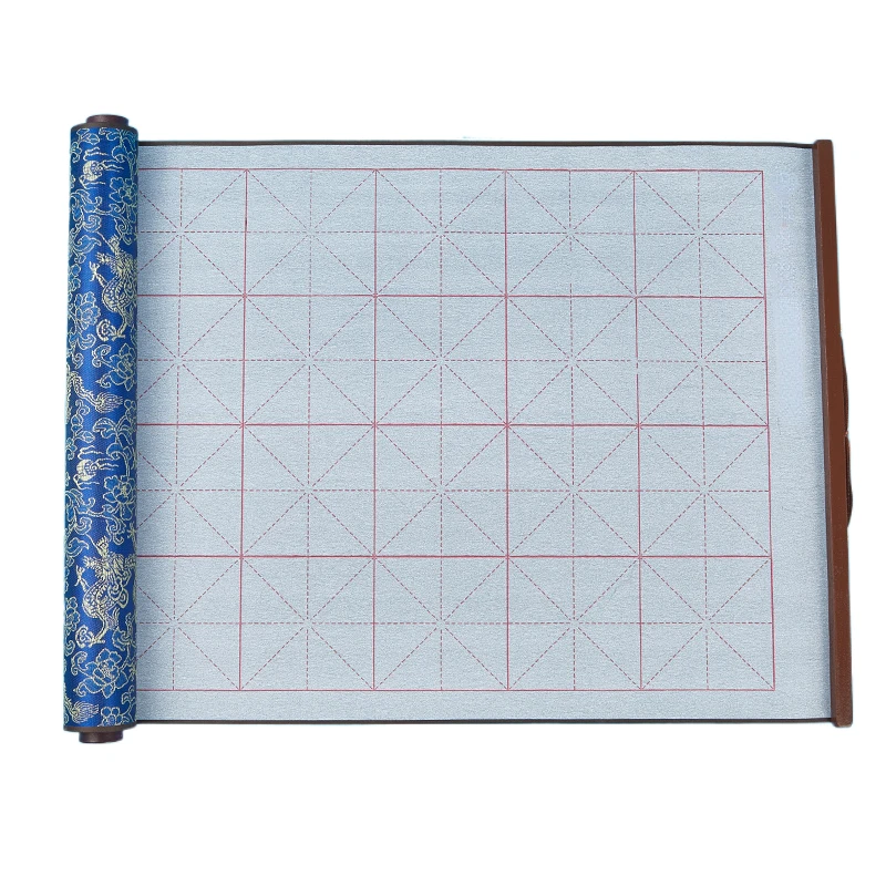 Brocade Brush Water Writing Copybook Set Blank Thickened Repeated Quick-drying Water Writing Cloth Chinese Calligraphy Practice