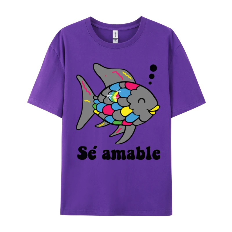 

Spanish Be Kind Rainbow Scale Fish Tea T Shirt Geek Gift T-Shirt Tshirts Tops Tees Cotton Plain T Shirts Wholesale