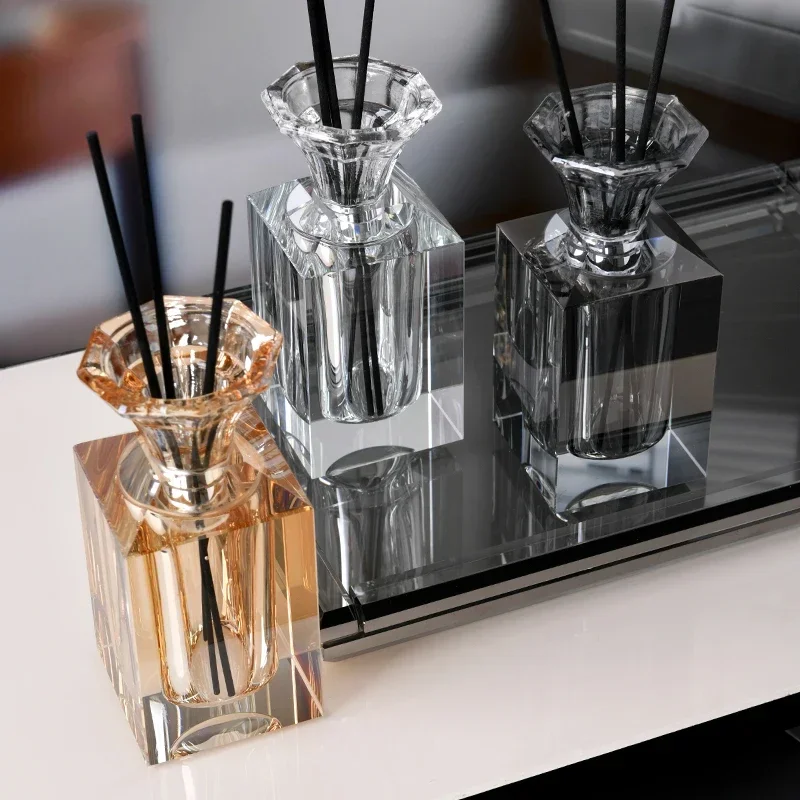 2026 Unique High-grade Crystal Aromatherapy Bottle Empty Bottle Home Room Essential Oil Aromatherapy Diffuser Bottle Office Frag