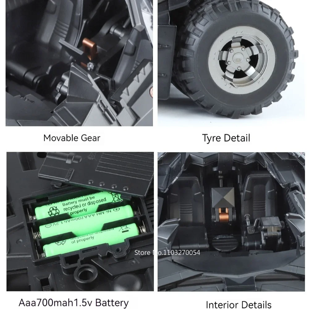 1:18 Legierung Batmobil Tumbler Spielzeug Modell Diecast Autos Spray Funktion Türen Geöffnet Sound Licht Zurückziehen Fahrzeug Kind Weihnachten Geschenk