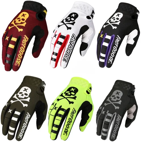 Nuevos guantes de motocicleta de varios colores, guantes de equipo de equitación todoterreno de cuero genuino para todas las estaciones, guantes usables para verano e invierno