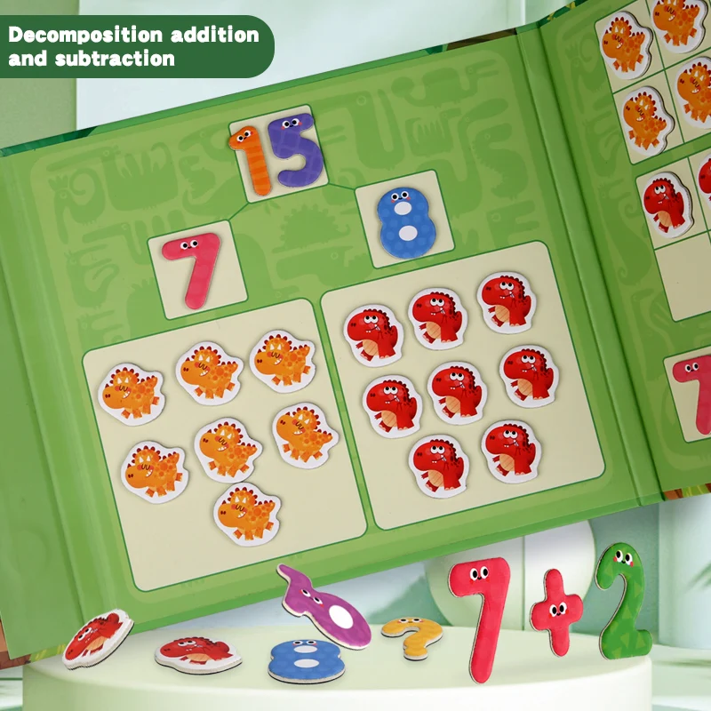 Kids Foldable Math Arithmetic Book Digital Decomposition Montessori Games For Baby Early Learning Education Children's Toy Gifts