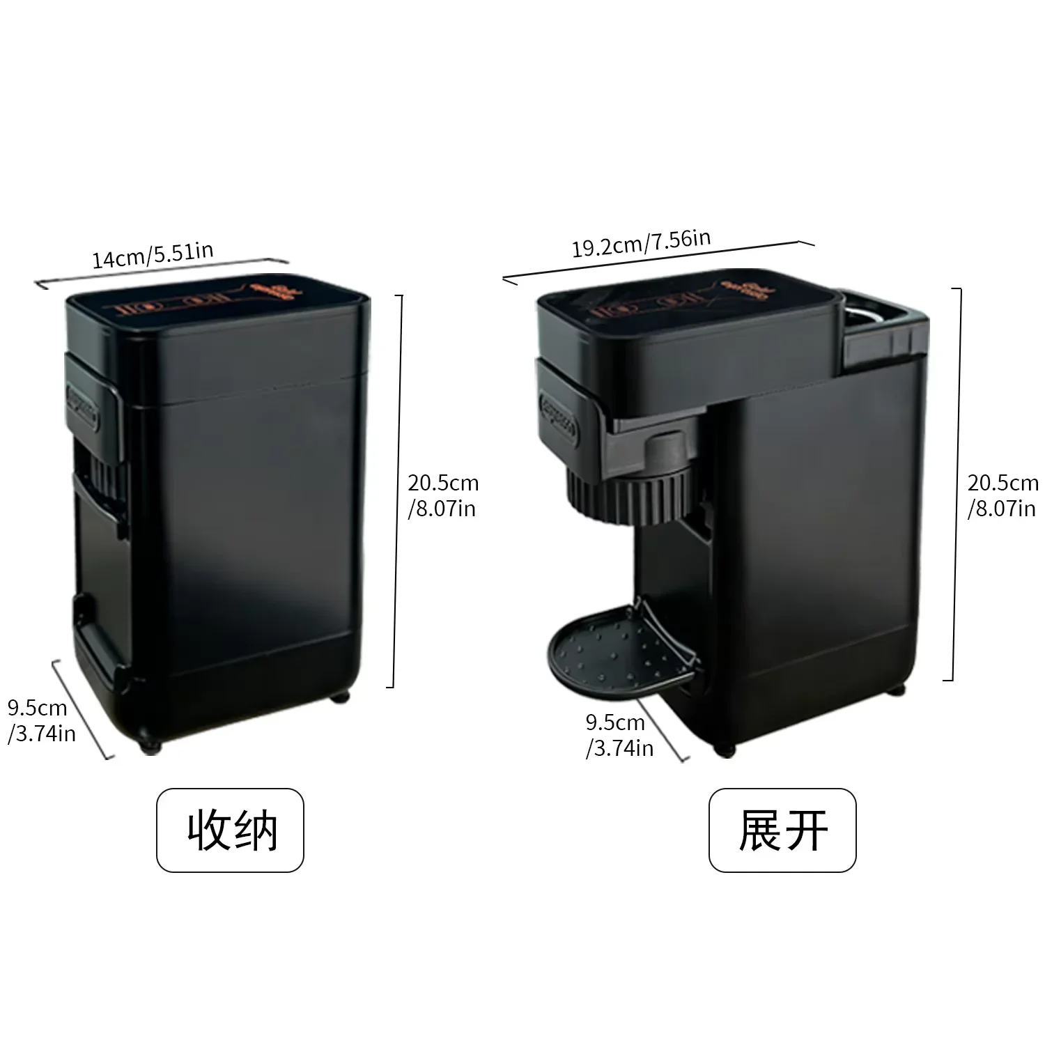 PCM02 Mini House hold Coffee Maker Foldable USB Powered Over 20 bar Pressure  Lightweight Ideal for Travel and Outdoor Use