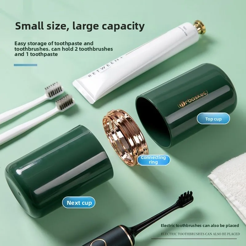 Hello Kitty Travel Mouthwash Cup Portable Cute Essential for Business Trips Toothbrush Case with Lid Multifunctional Storage Set