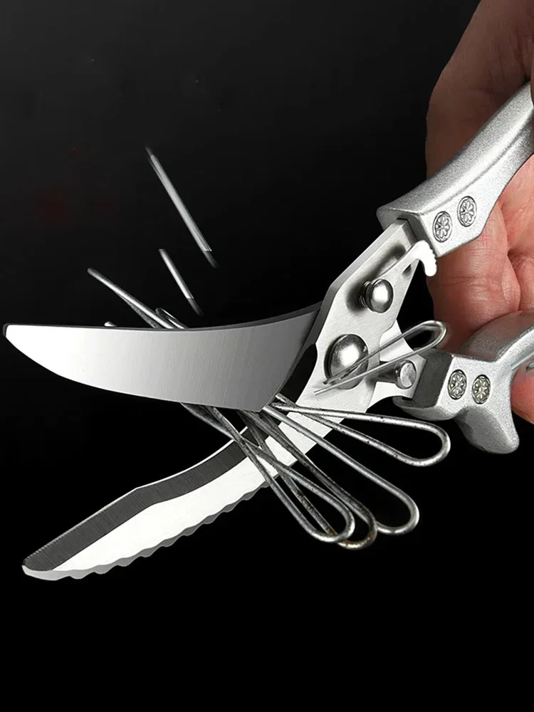 Heavy Duty Stainless Steel Kitchen Scissors Shears Cutter Professional Chicken Bone Meat Fish Turkey Vegetables Scissors