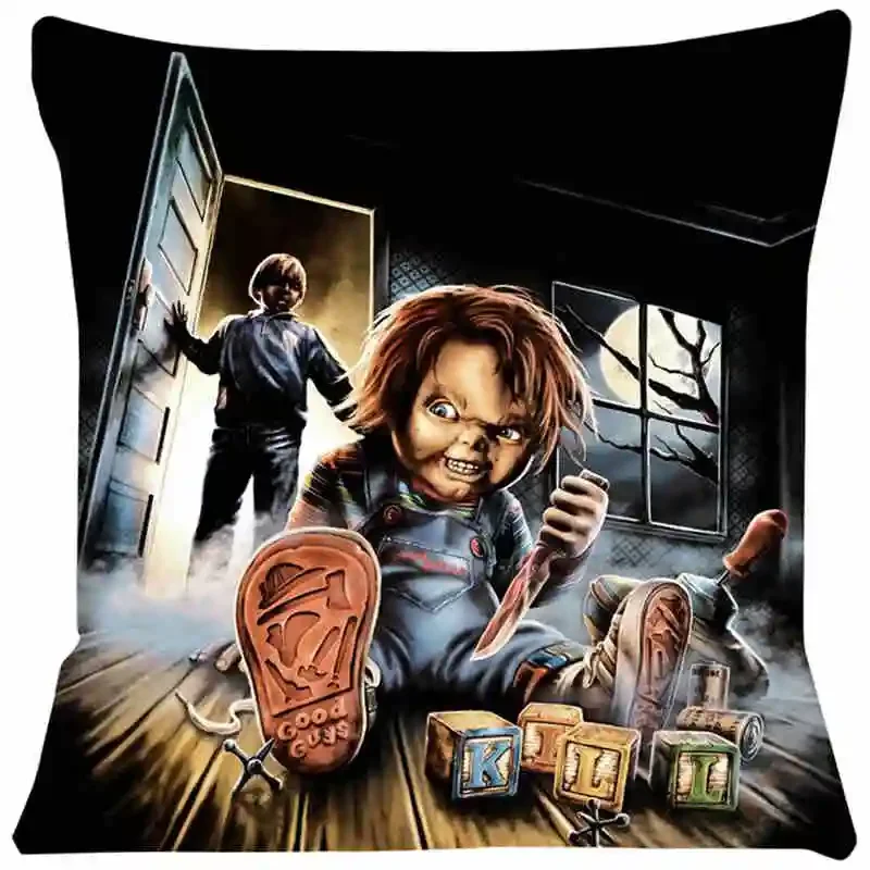 Super Soft Cushion Cover Horror Movie 45x45 pillowcase for Chairs Home Decorative Cushions for Sofa Throw Pillowcase