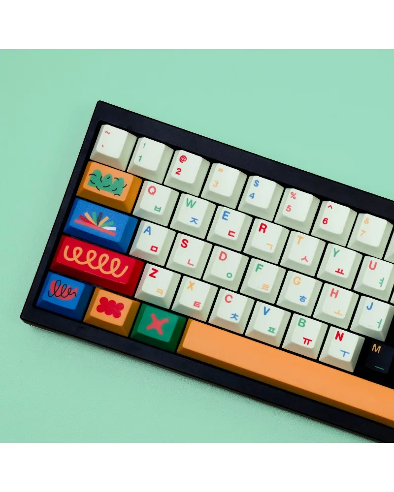 Original motif PBT sublimation keycap Cangjie Arabic Korean German French Spanish Russian small language replica