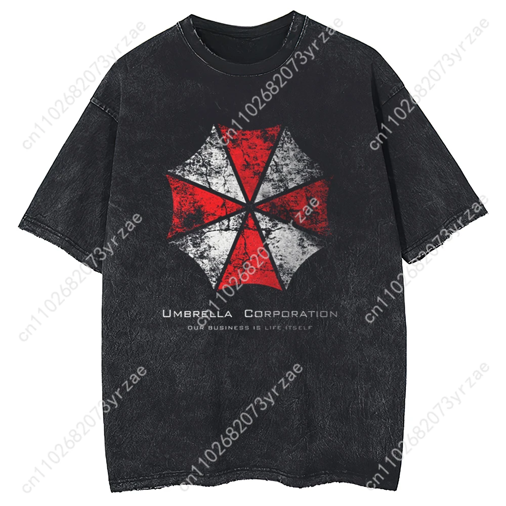 レトロ Tシャツバイオハザード男性女性高品質ヴィンテージ Tシャツ綿半袖ファッション Tシャツソフト通気性トップス