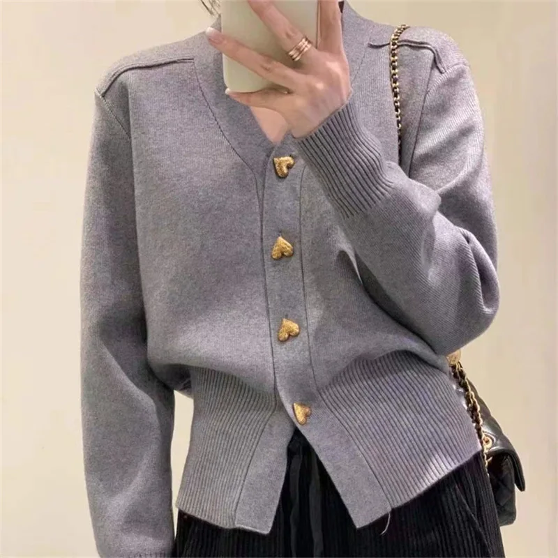 Spring Autumn New Knitted Cardigan Women\'s Sweet Sweater Coat Female Trend