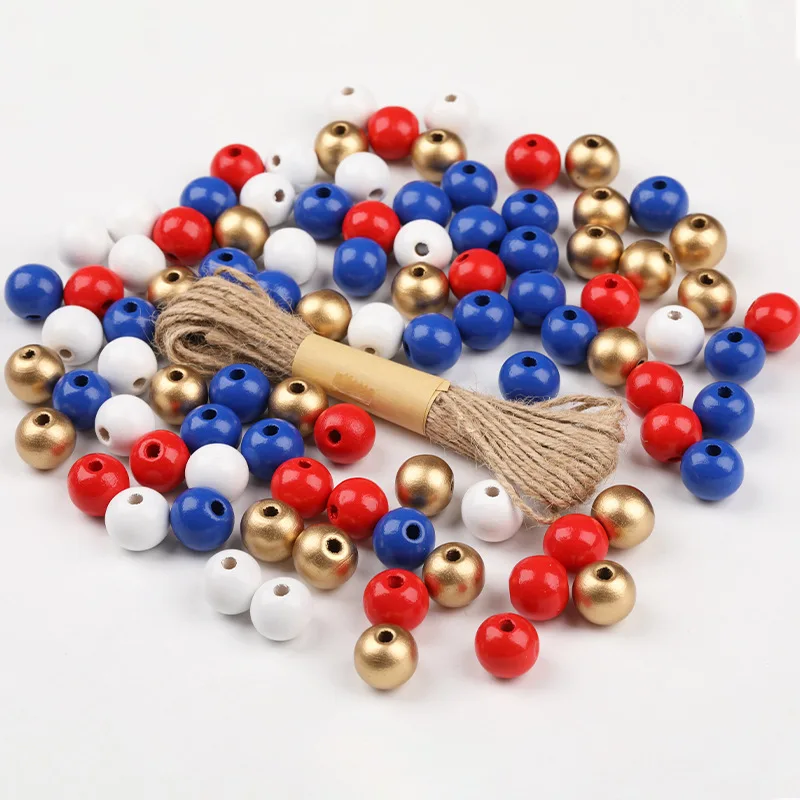 Dependent Day New Wood Beads Mixed Multicolor Round Beads Set For Jewelry Making DIY Necklace Bracelet Decoration Accessories