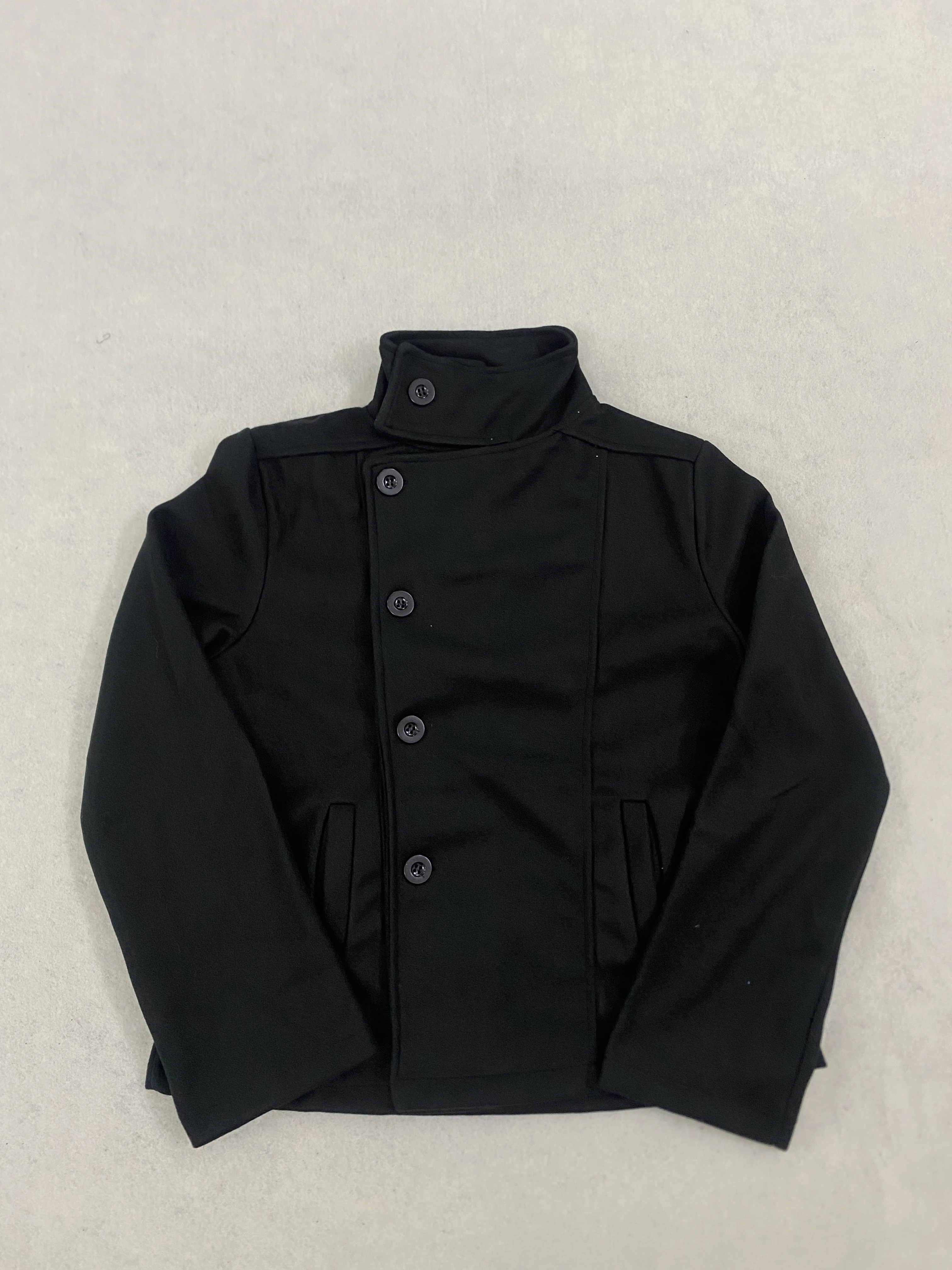 

Autumn and winter casual and comfortable versatile high street retro style button up jacket American popular solid color jacket