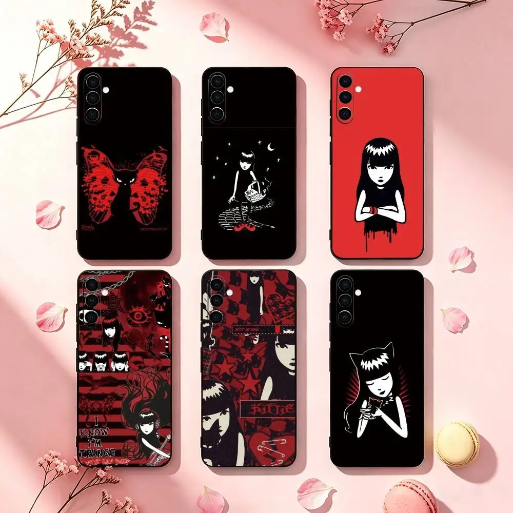 Comics Emily The Strange-z Phone Case Black Silicone Soft For Samsung Galaxy A73,A72,A71,A70,A53,A52,A51