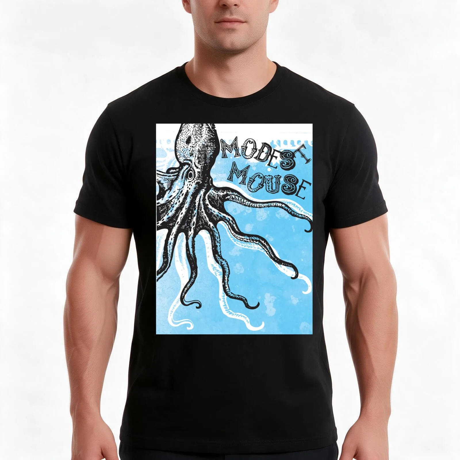 Modest Mouse Bear Let's Rock T-Shirt Summer Casual Cotton Tee Oversized Streetwear Tops Vintage Graphic Print 100% Cotton