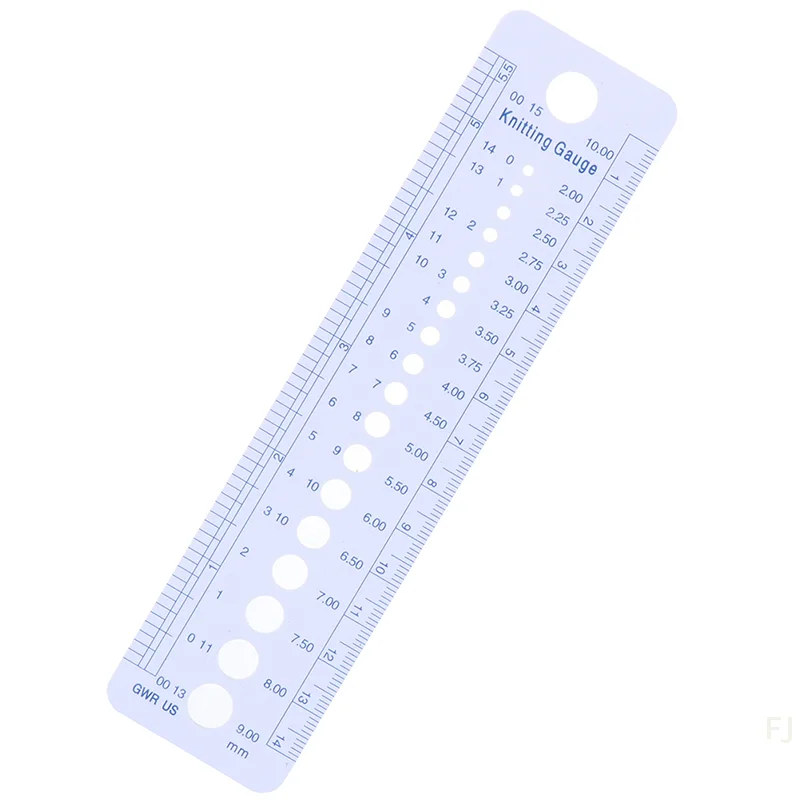 [YU] Strumenti per righello da cucire da 2-10 mm Calibro per ago da maglia Pollici cm Righello Misura Strumenti per cucire