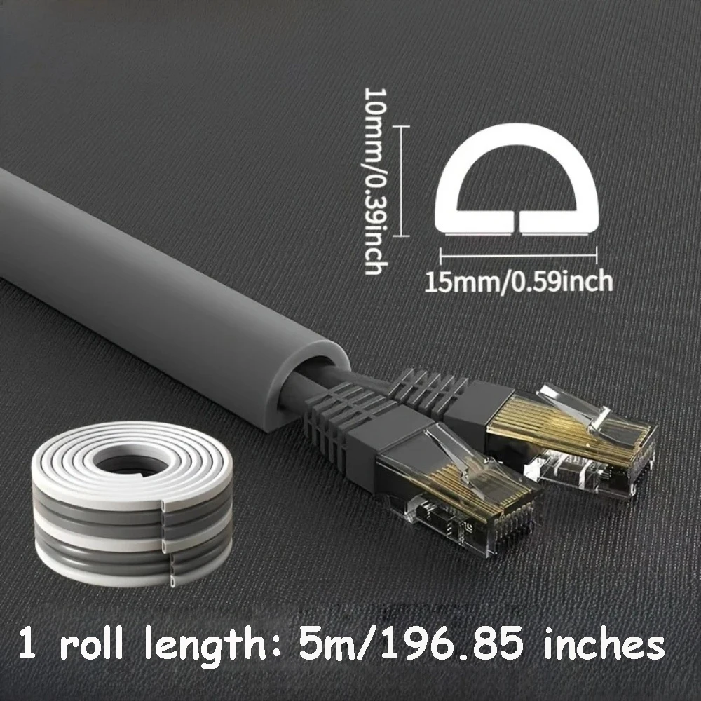 1PC 1/3M Zelfklevende PVC Kabelmanagement Strip Decoratieve Draadbescherming Strip Geschikt voor het Bedekken van Draden op Muren Vloeren