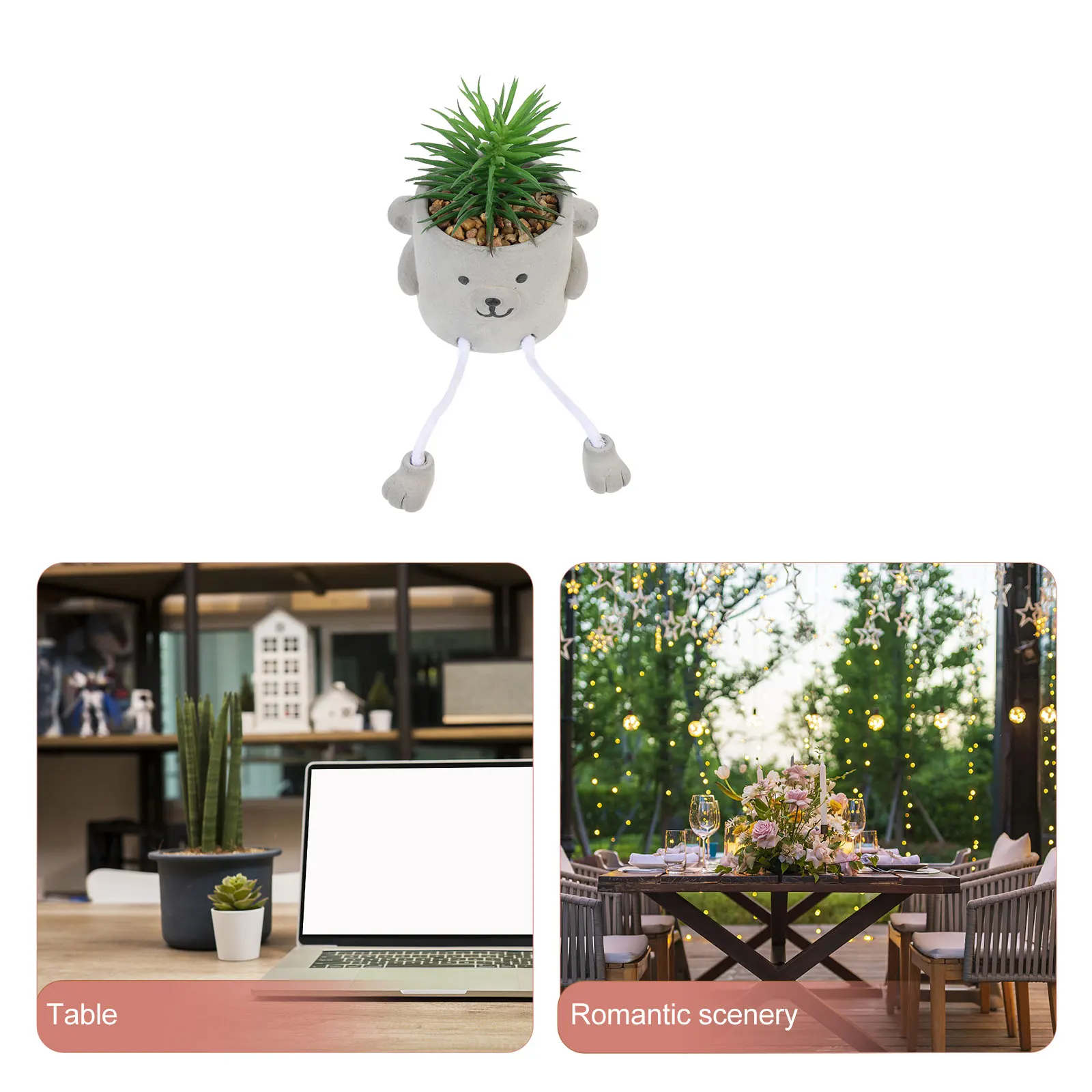 

Artificial Green Plants Mini Faux Potted Bonsai Lifelike Appearance Comfortable Feeling Decorative Plant namentFake Plant in Pot