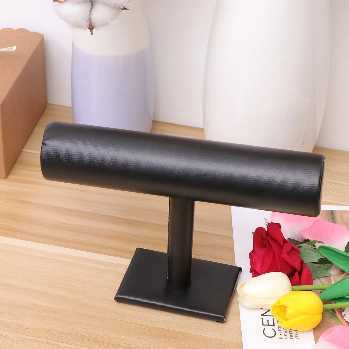 

1Pcs Black Jewelry Display Stand Organizer Simple Design Bracelet Watch Bangle Holder Rack Jewelry Storage Rack for Women Men