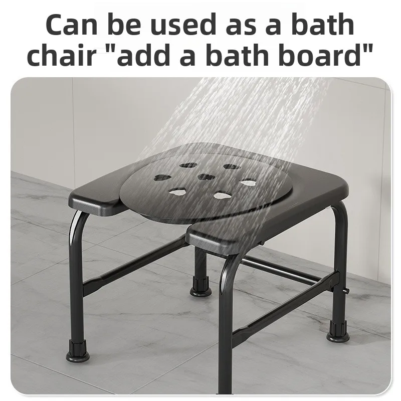 Commode Chair Heavy Duty Toilet Seat with Handle Non Slip Bathroom Aid Mobile Support Frame for Elderly Pregnant