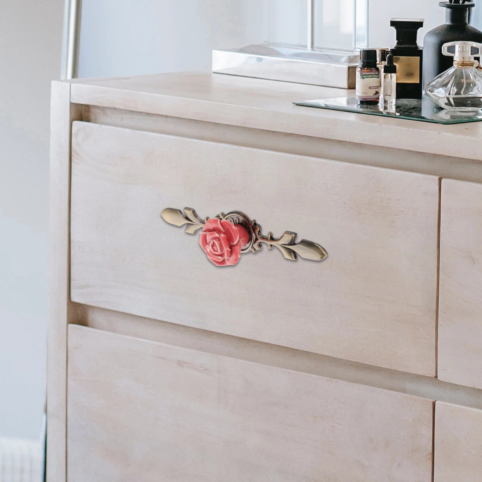 

2 Pcs Drawer Knob Cupboard Handles Furniture Flower Cabinet Knobs for Drawers Decorative Door