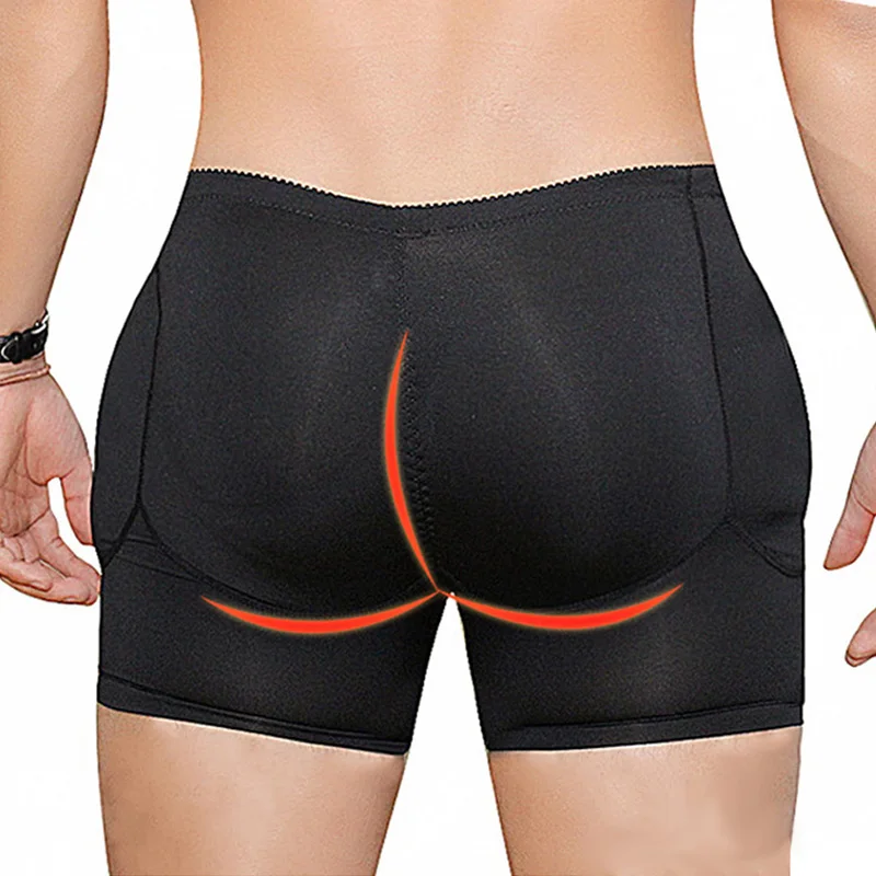 Moldeador de cuerpo para hombre, almohadilla de cadera, levantador de glúteos, bragas acolchadas, pantalones cortos, ropa interior masculina de