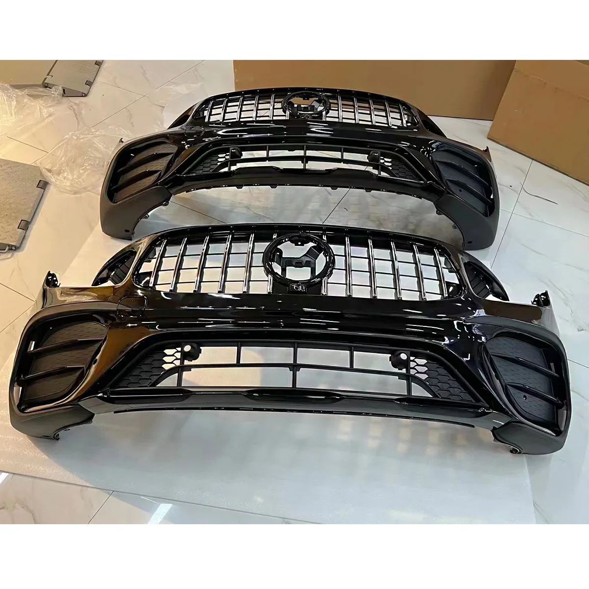 Consist of grille bumpers body kit for  Mercedes Benz GLB class X247 2020+ upgrade to GLB35 45 AMG style .