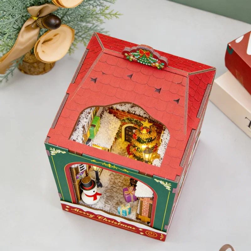 OUZEY 축제용 북엔드 코티지, 3D 목재 DIY 조립 키트, 십대들을 위한 편안한 휴일 선물