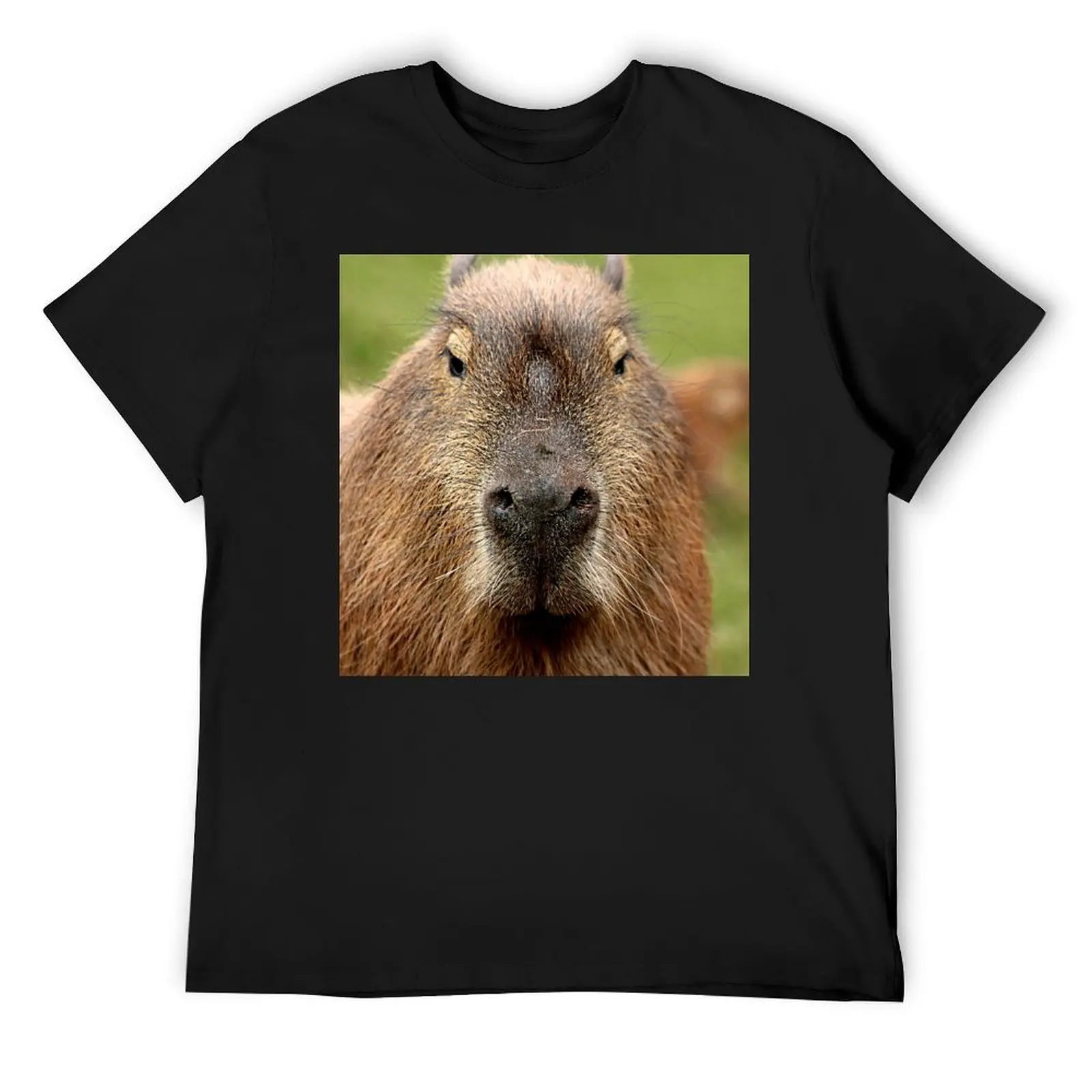 

Portrait of a rather handsome capybara T-Shirt graphic tee shirt anime stuff street wear mens graphic t-shirts hip hop