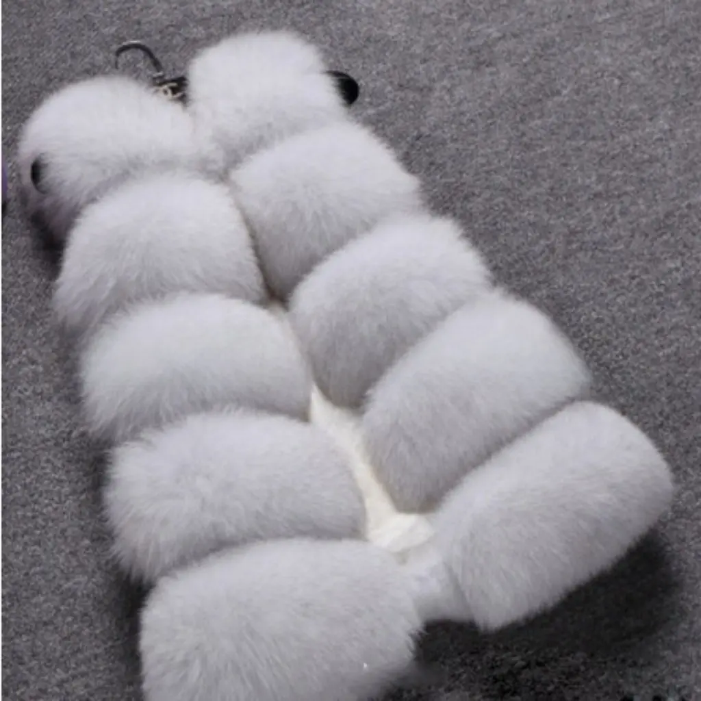 

Women's Collarless Imitation Mink Velvet Vest Trendy Solid Color Splicing Fashionable Fur Vest for